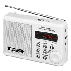 Sencor SRD 215 W fehér MP3 lejátszó  és kisrádió