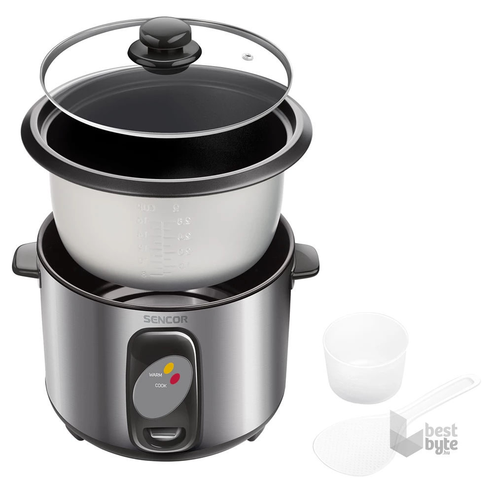 Sencor SRM 1000SS inox-fekete rizsfőző