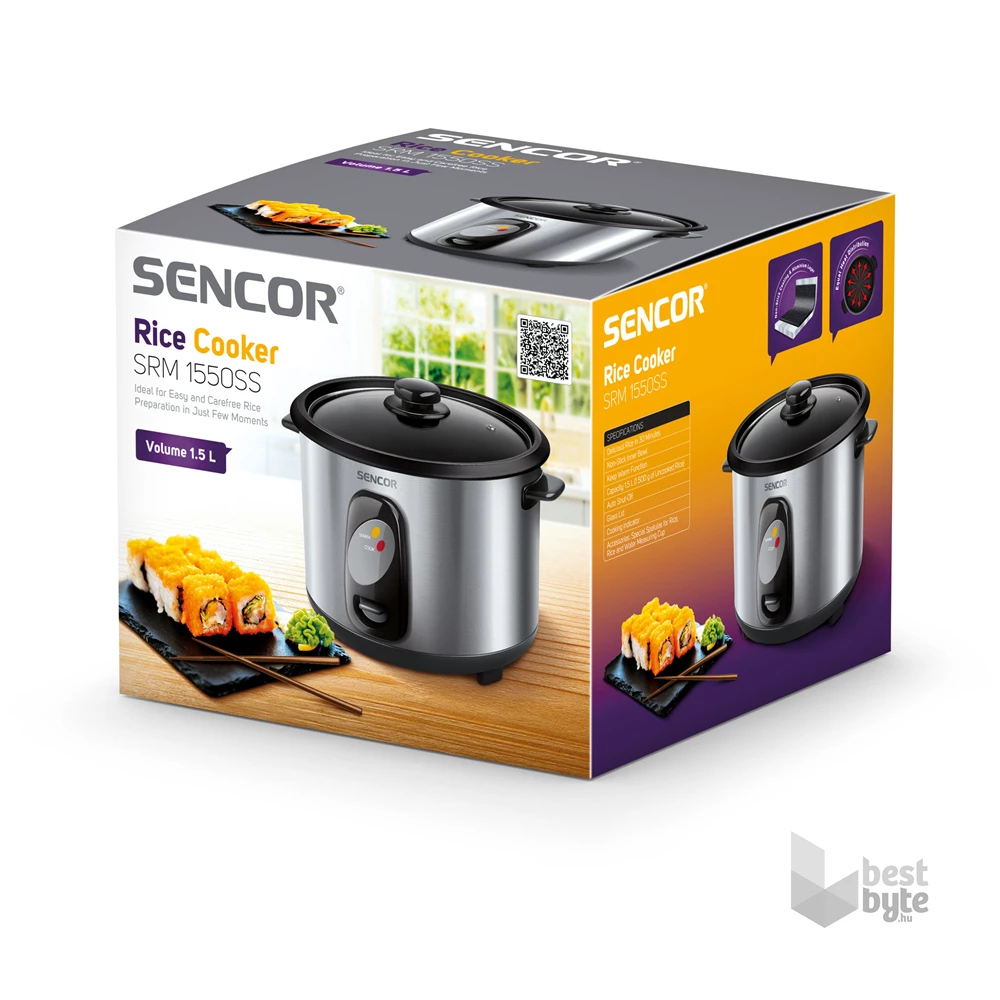 Sencor SRM 1550SS rozsdamentes acél rizsfőző