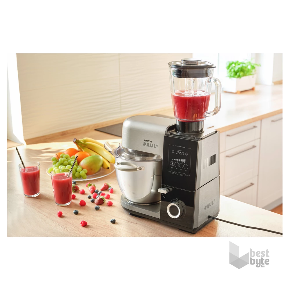 Sencor STM 8970 Paul 3 1800W, 1,5L+6,7L, fekete-ezüst konyhai robotgép