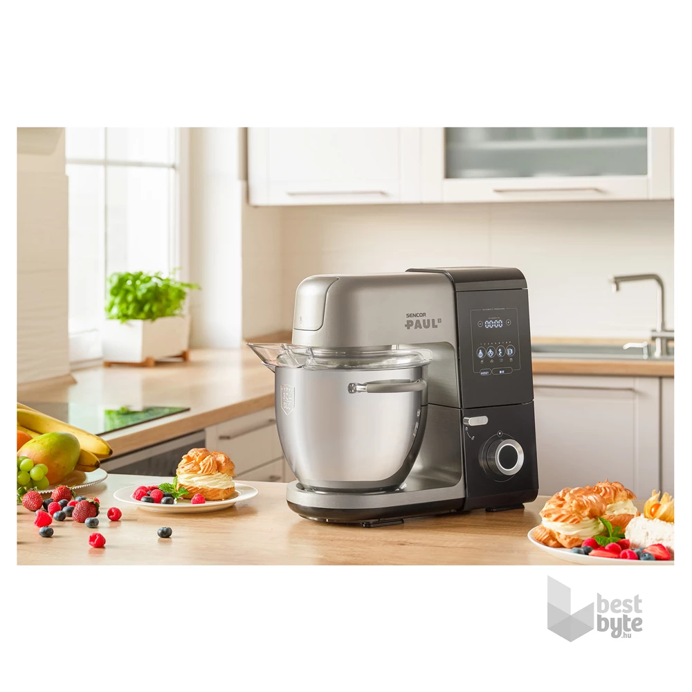 Sencor STM 8970 Paul 3 1800W, 1,5L+6,7L, fekete-ezüst konyhai robotgép