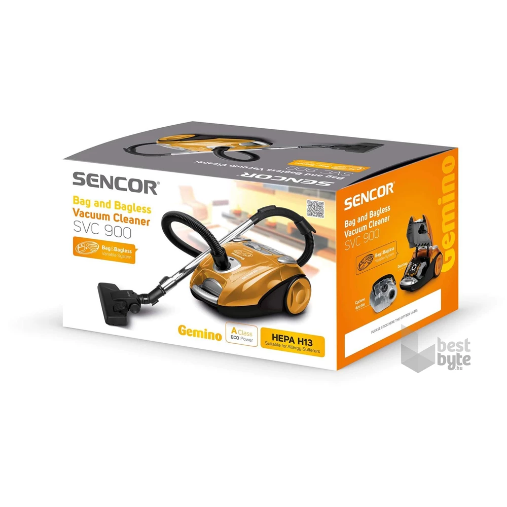 Sencor SVC 900-EUE3 porzsákos és porzsák nélküli porszívó