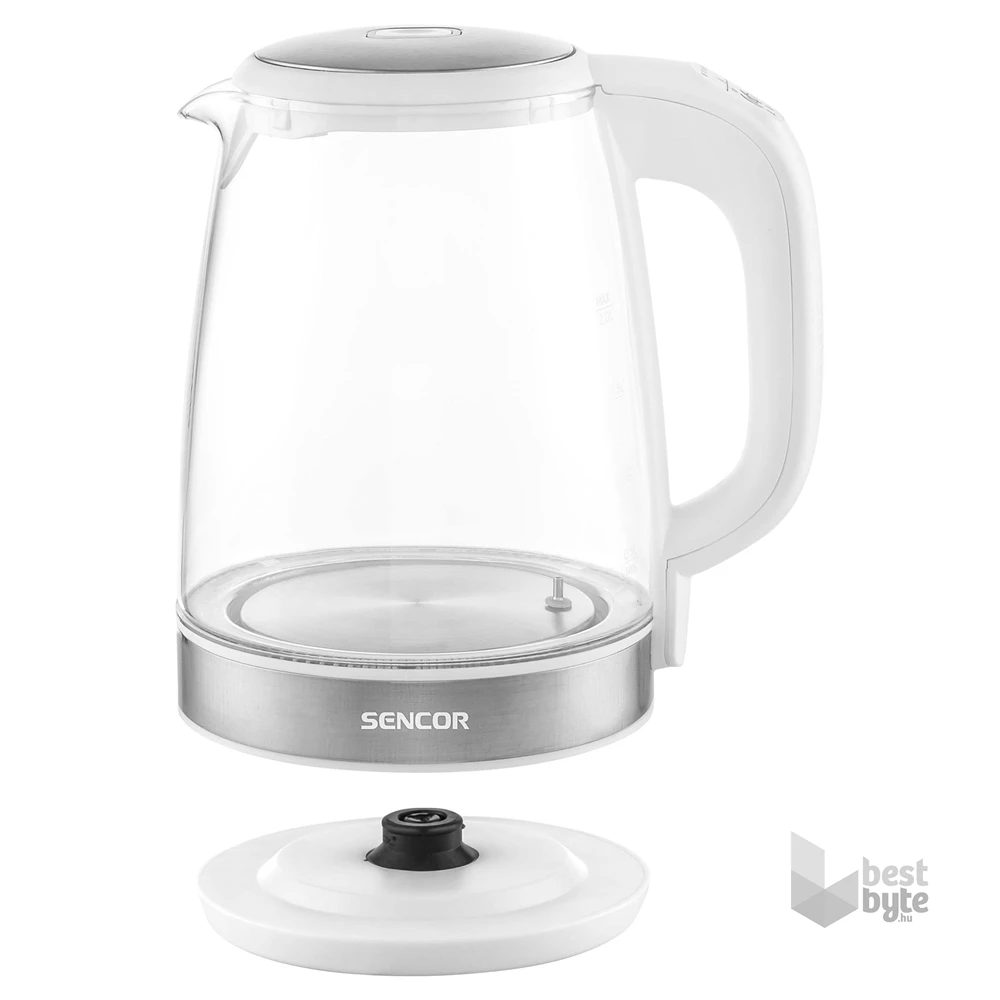 Sencor SWK 2190WH 2L-es fehér-üveg vízforraló