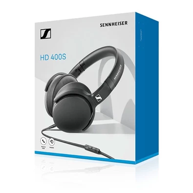 Sennheiser HD 400S fekete mikrofonos fejhallgató