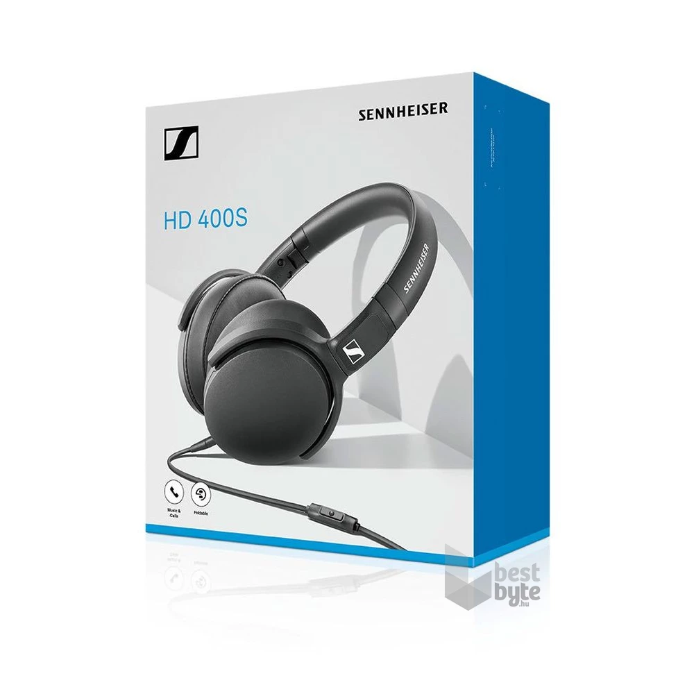 Sennheiser HD 400S fekete mikrofonos fejhallgató