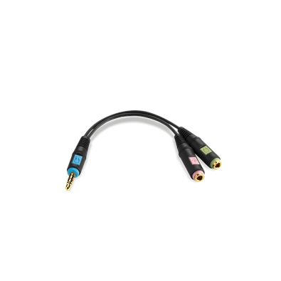 Sennheiser PCV 07 (Mac) sztereó jack apa 3.5 mm > 2 x sztereo jack anya adapter, 3.5 mm