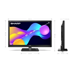 Sharp 24" 24EE3E HD Ready Smart LED TV (Újracsomagolt)