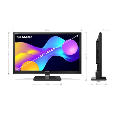 Sharp 24" 24EE3E HD Ready Smart LED TV (Újracsomagolt)