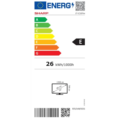 Sharp 32" 32FH2EA HD Ready Android Smart LED TV