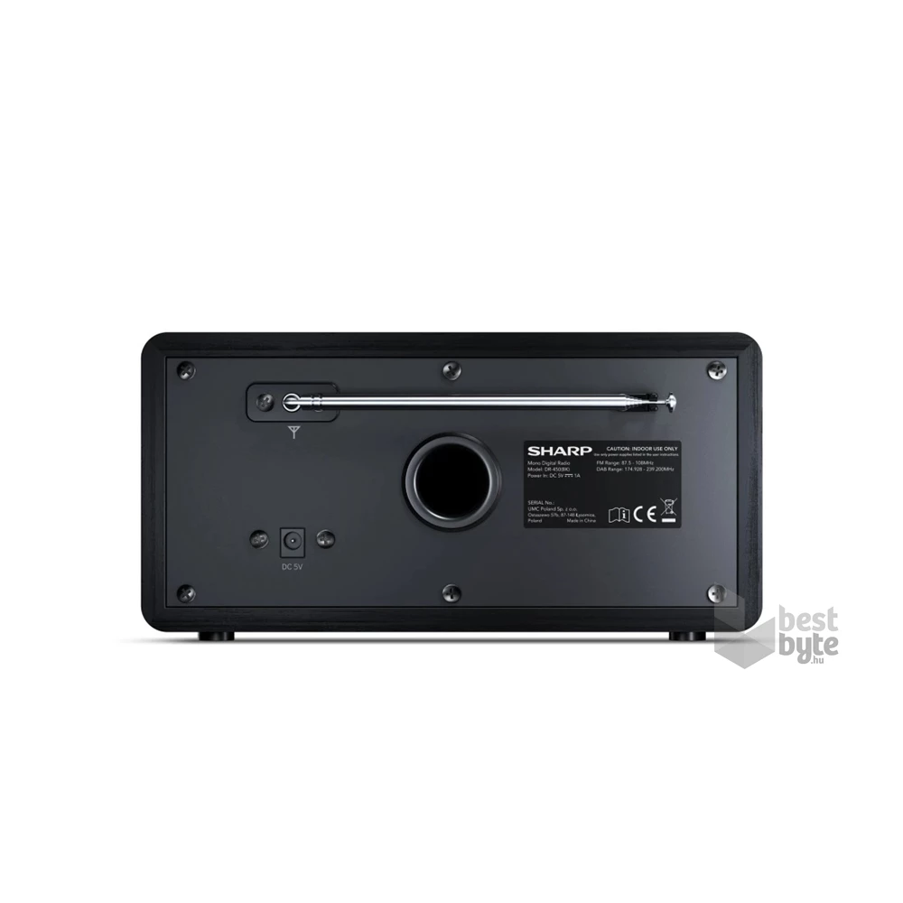 Sharp DR-450BK DAB+/RDS FM fekete rádió