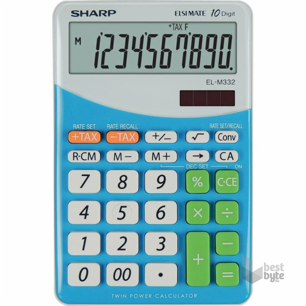 Sharp ELM332BBL napelemes asztali számológép