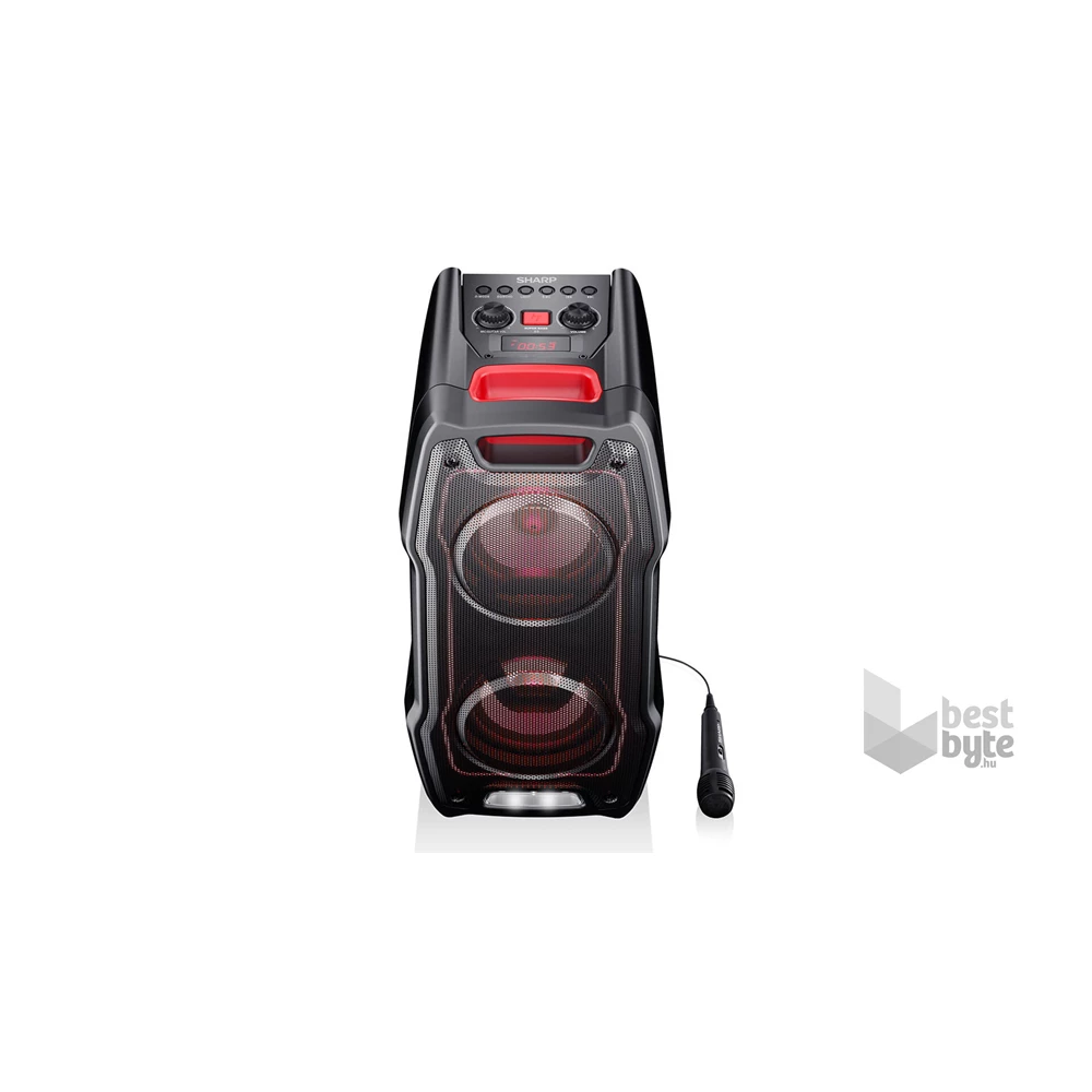 Sharp PS-929 fekete Bluetooth akkumulátoros party hangszóró