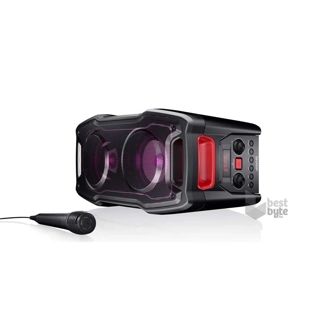Sharp PS-929 fekete Bluetooth akkumulátoros party hangszóró