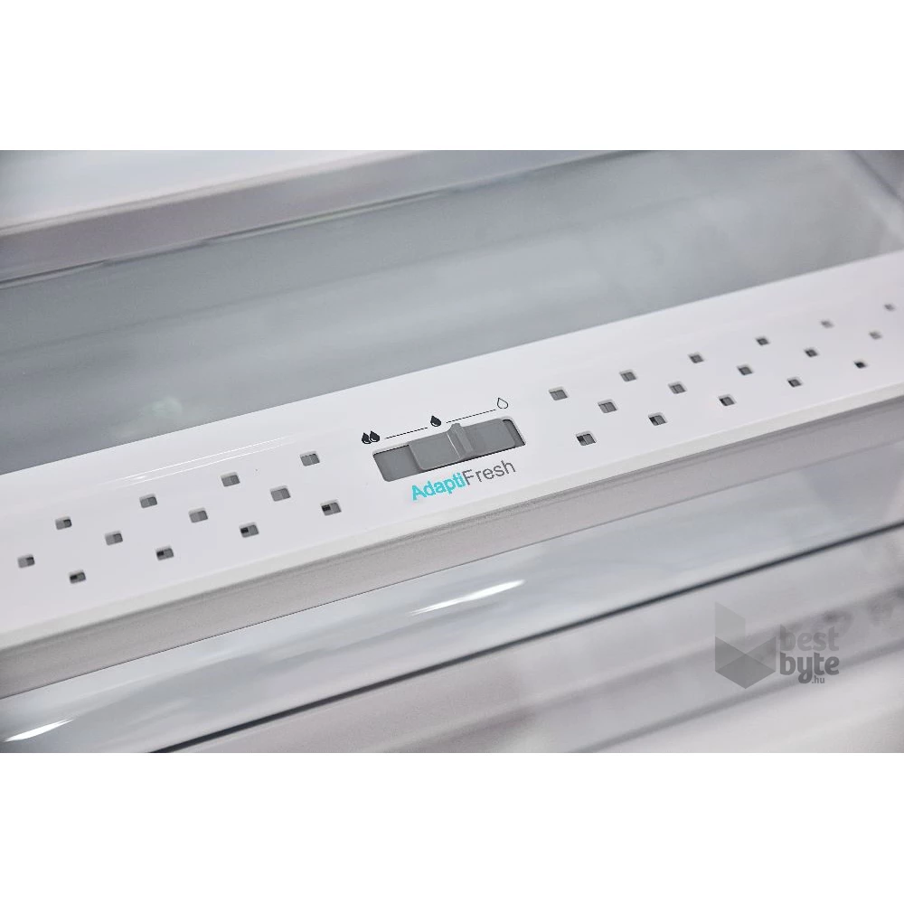 Sharp SJ-BA10DMXWF-EU fehér, alulfagyasztós, Hűtő:230L, Fagyasztó:101L, No frost hűtőszekrény