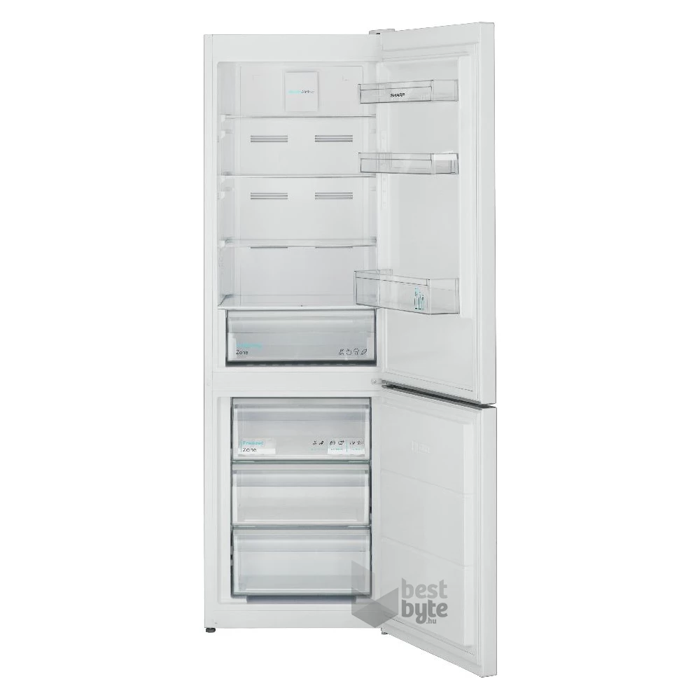 Sharp SJ-BA10DMXWF-EU fehér, alulfagyasztós, Hűtő:230L, Fagyasztó:101L, No frost hűtőszekrény