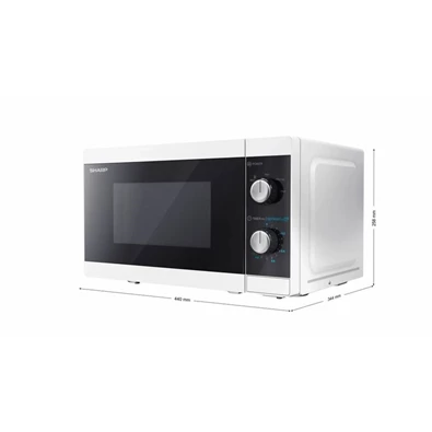 Sharp YC-MS01EW 800W 20L fekete mikrohullámú sütő