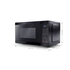 Sharp YC-MS02EB 800W 20L fekete mikrohullámú sütő