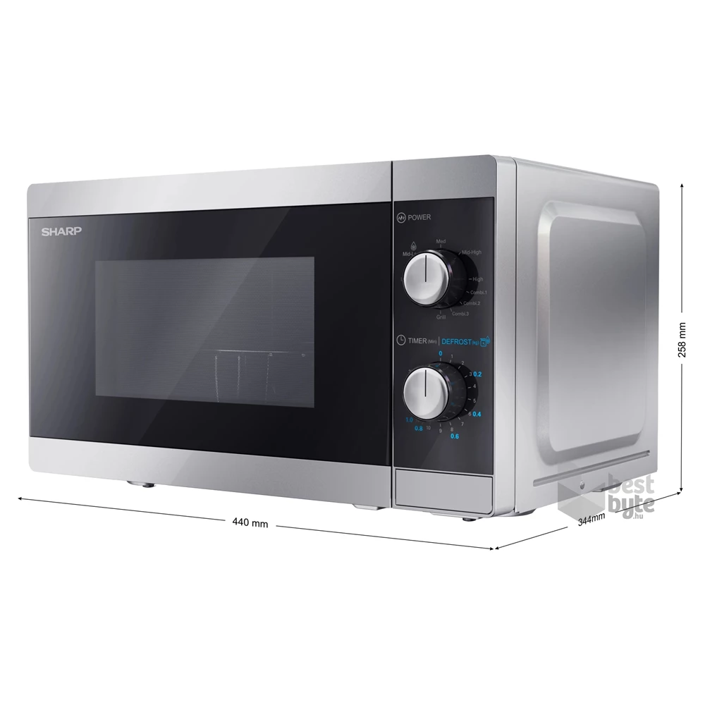 Sharp YC-MG01ES 1000W 20L ezüst grillezős mikrohullámú sütő