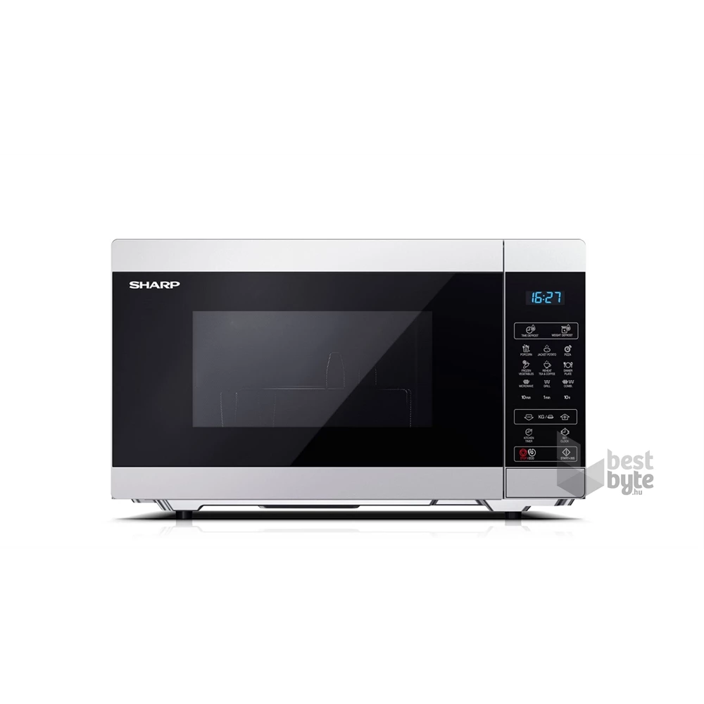 Sharp YC-MG51ES 900W 25L ezüst grillezős mikrohullámú sütő