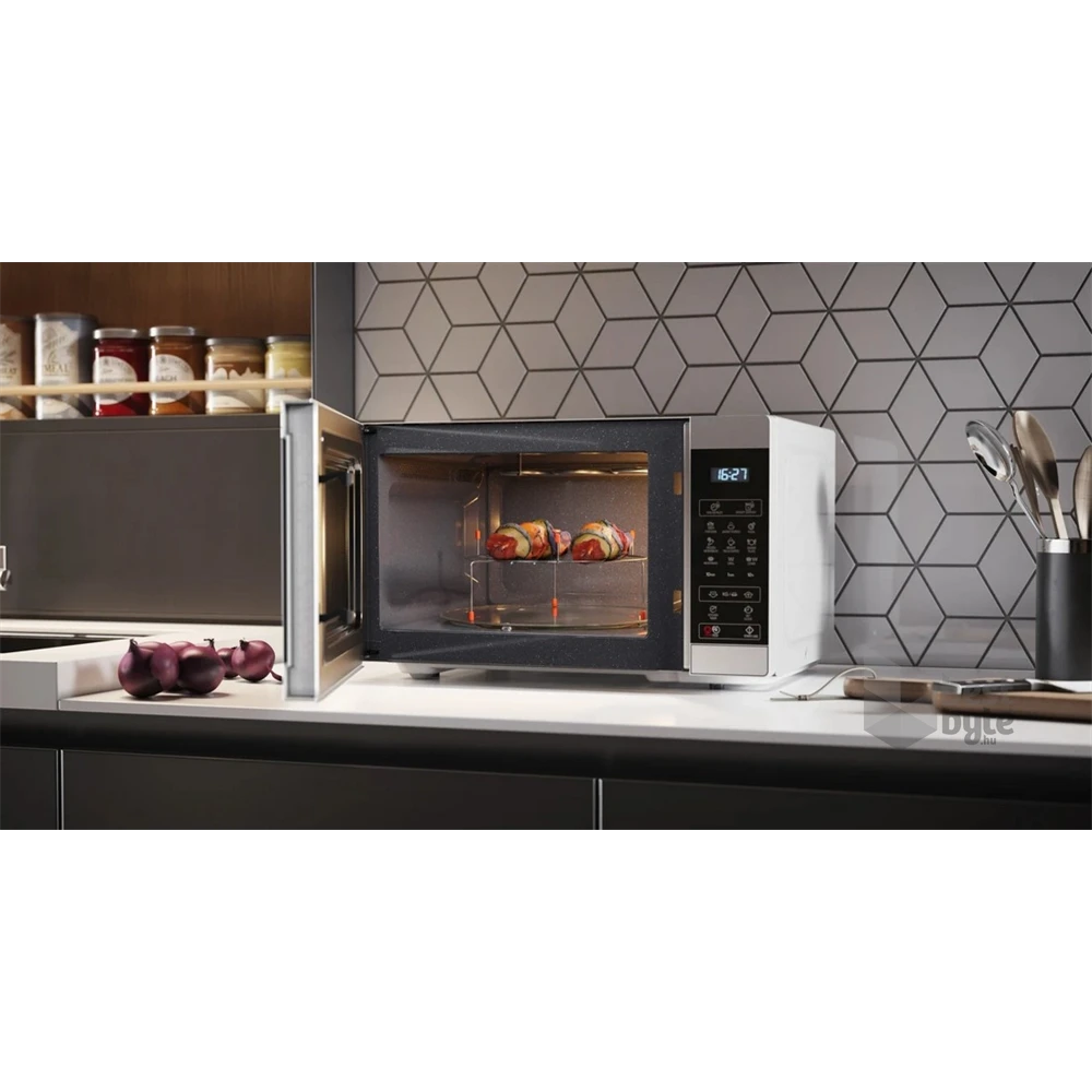 Sharp YC-MG81ES 900W 28L ezüst grillezős mikrohullámú sütő