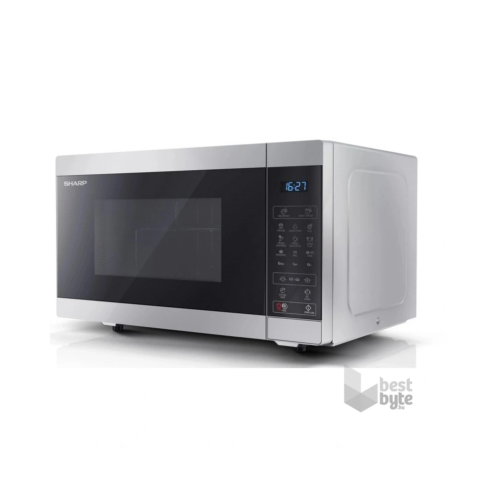 Sharp YC-MG81ES 900W 28L ezüst grillezős mikrohullámú sütő