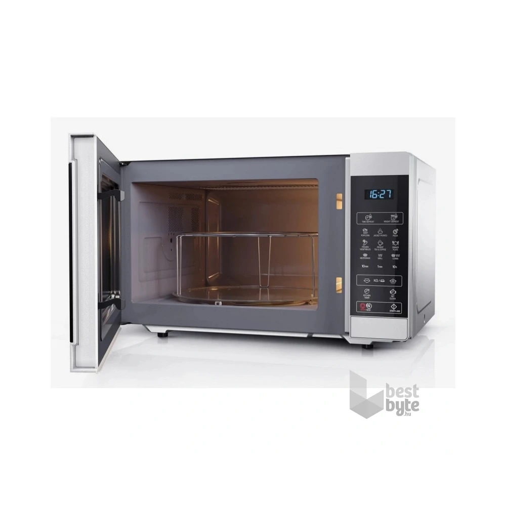 Sharp YC-MG81ES 900W 28L ezüst grillezős mikrohullámú sütő