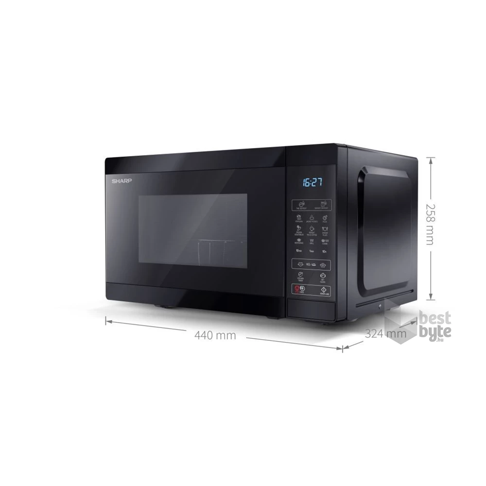 Sharp YC-MS02EB 800W 20L fekete mikrohullámú sütő