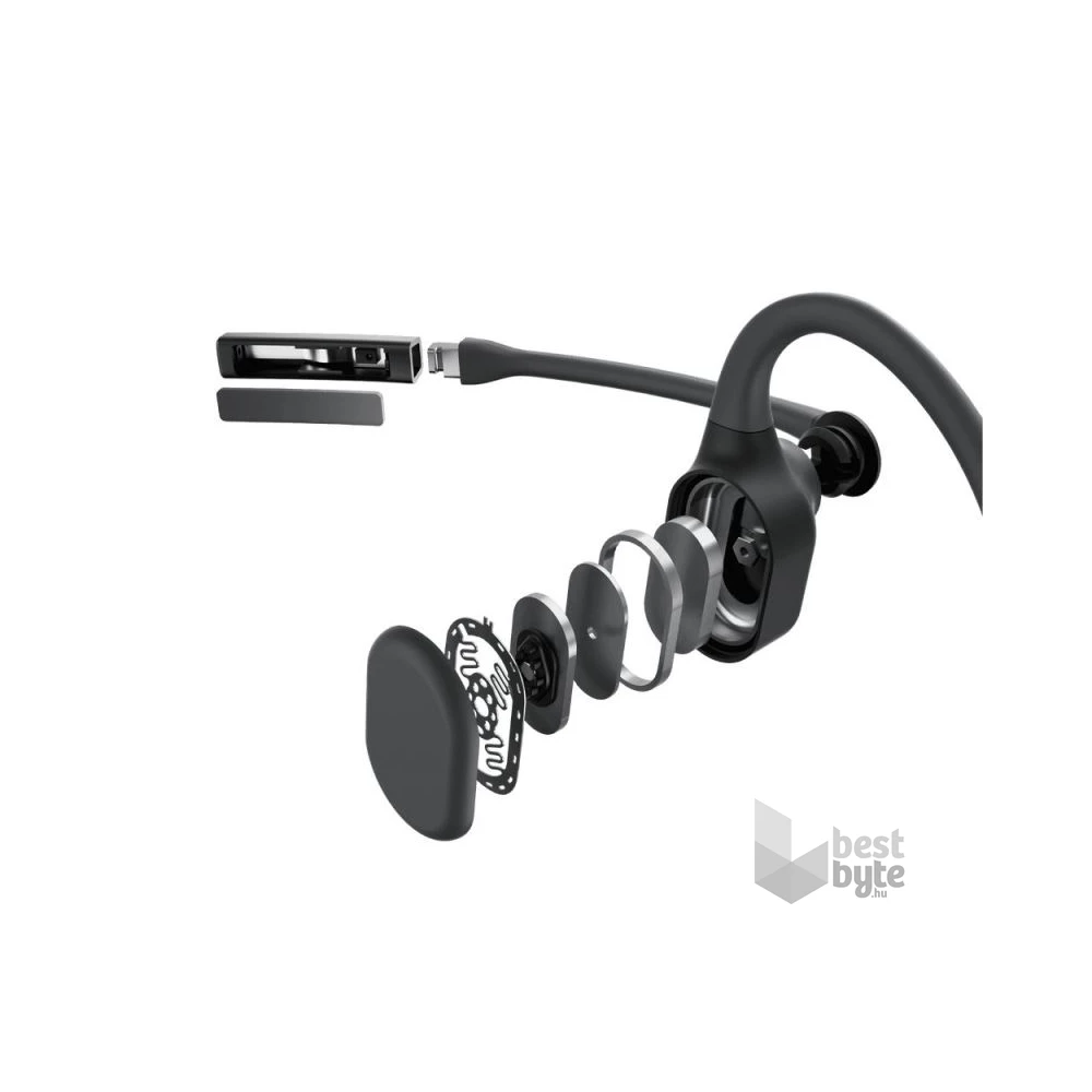 Shokz OpenComm2 csontvezetéses Bluetooth fekete Open-Ear headset + USB-C adapter