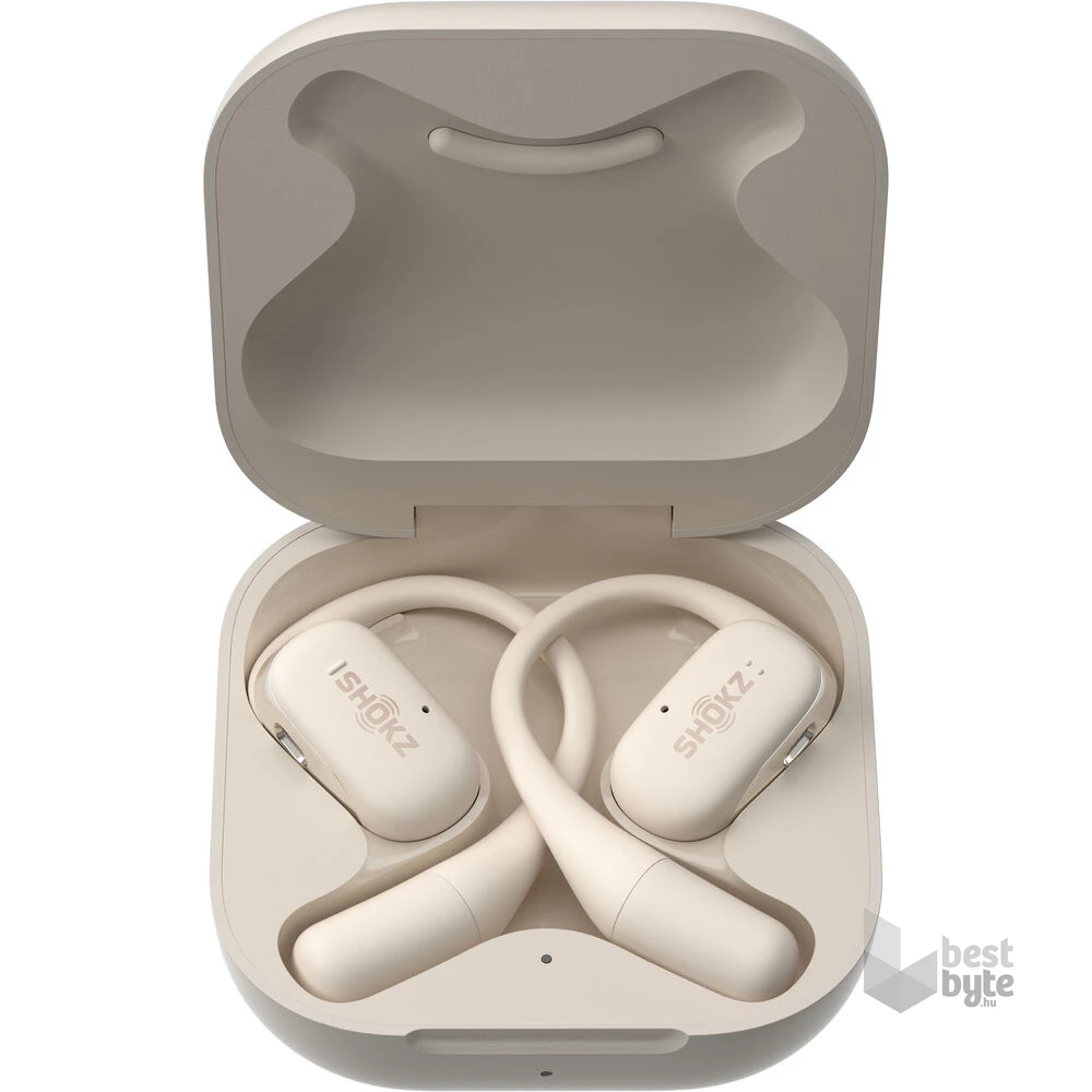 Shokz OpenFit csontvezetéses Bluetooth bézs True Wireless Open-ear sport fülhallgató