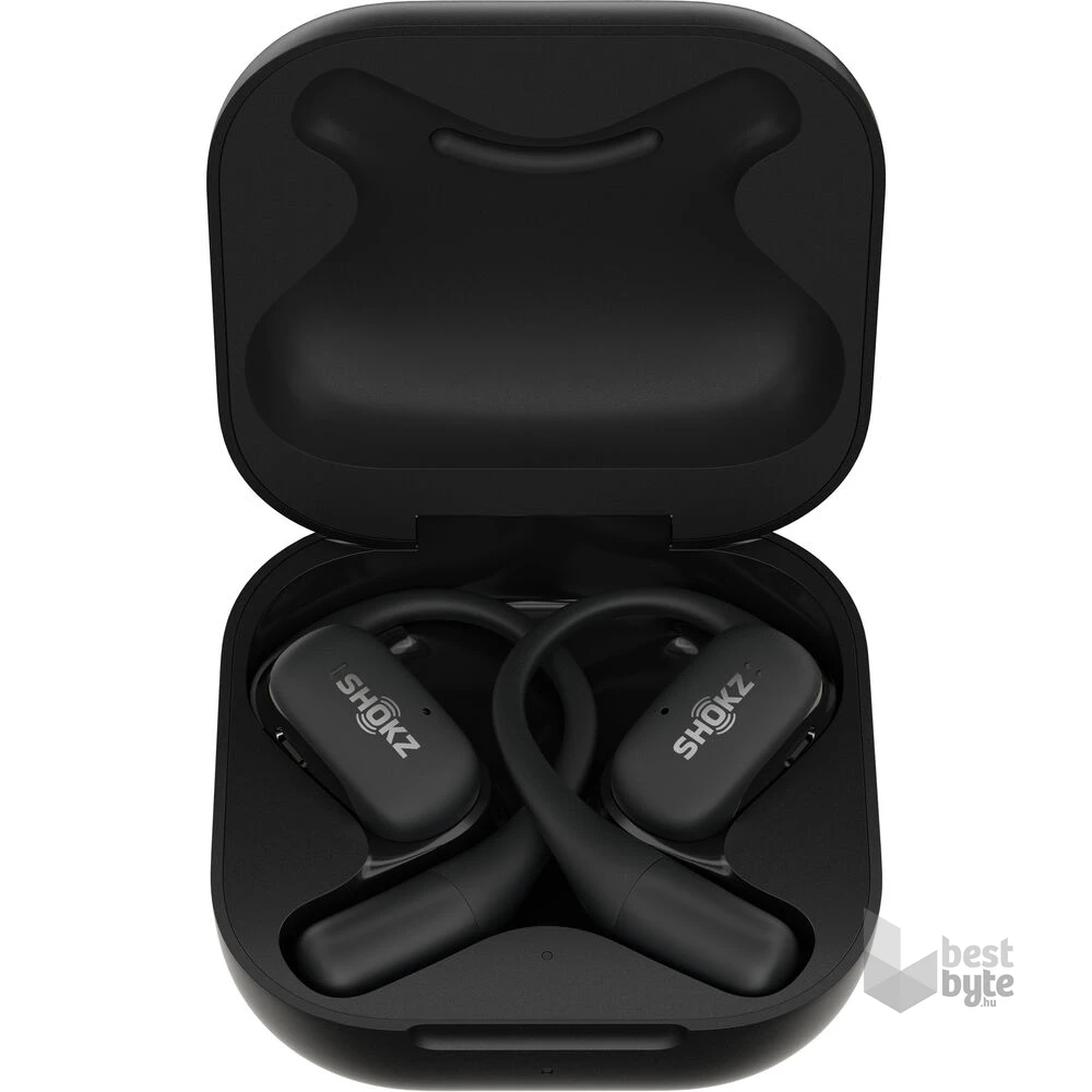 Shokz OpenFit csontvezetéses Bluetooth fekete True Wireless Open-ear sport fülhallgató