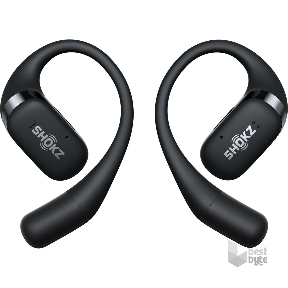 Shokz OpenFit csontvezetéses Bluetooth fekete True Wireless Open-ear sport fülhallgató