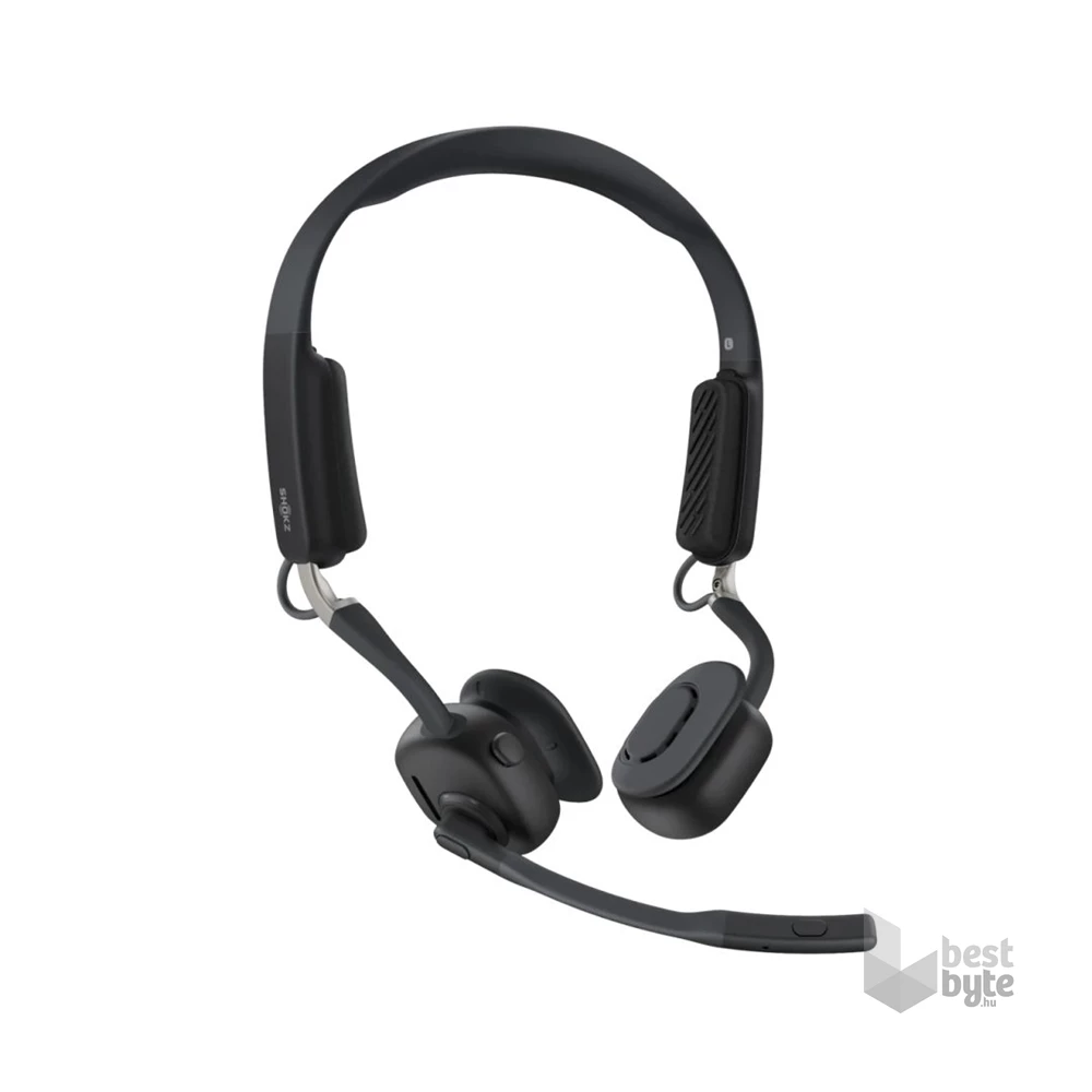 Shokz Openmeet fekete vezeték nélküli Open-Ear headset