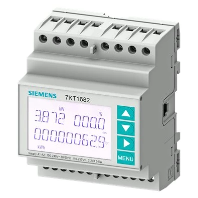 Siemens 7KT1682 LCD, 3-fázisú, 7KT PAC1600 sorozat energiamérő