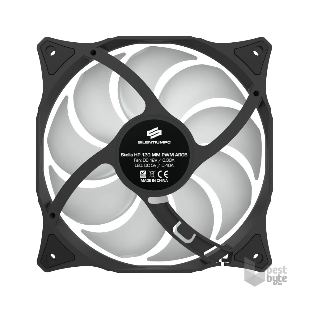 SilentiumPC 120mm Stella HP ARGB 120 PWM ház hűtőventilátor