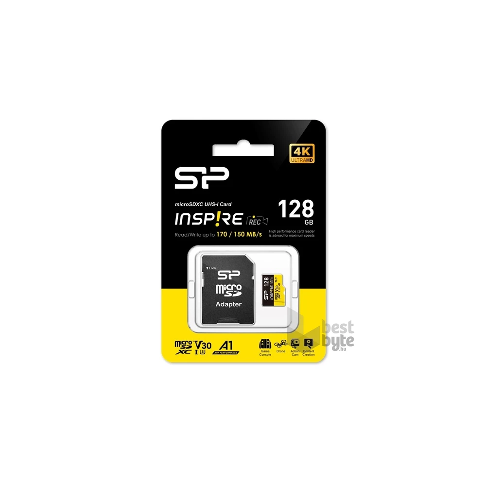 Silicon Power 128 SD micro (SDXC V30 UHS-I U3) SP128GBSTXLV3V1NSP memóriakártya
