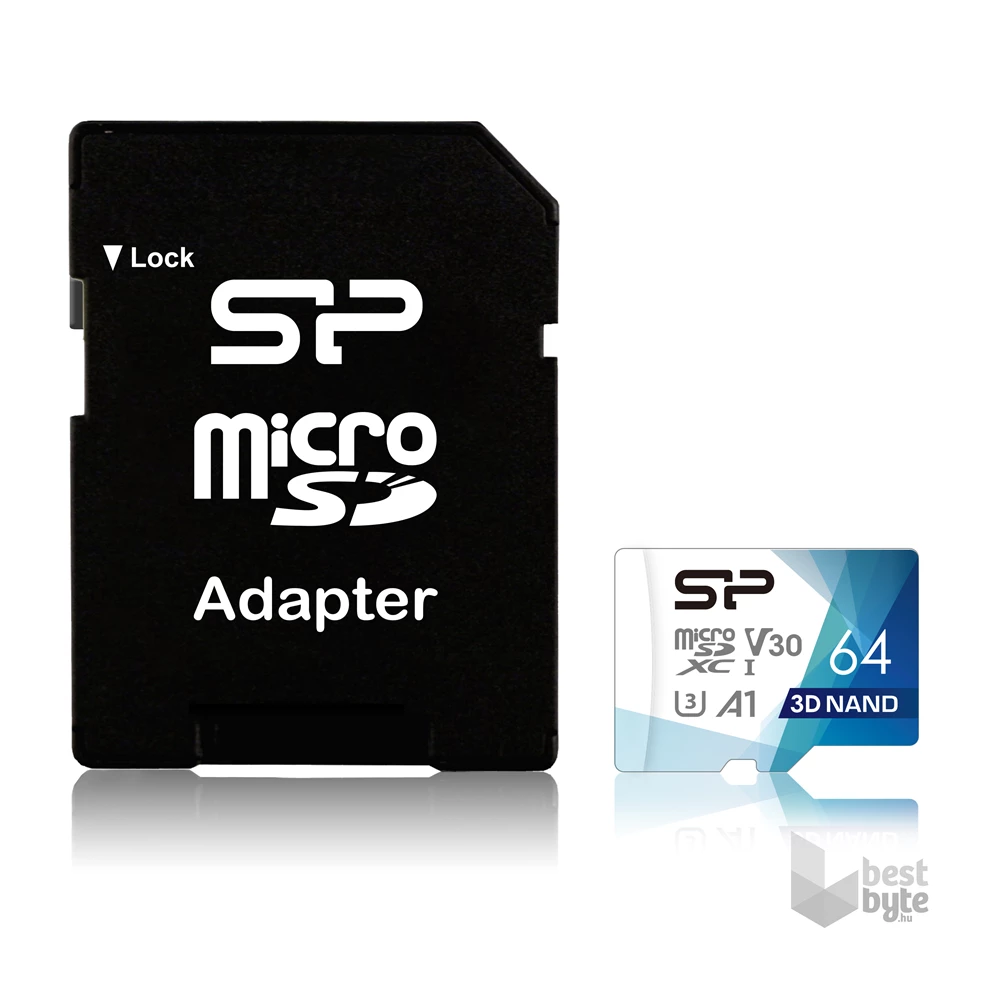 Silicon Power 64GB SD micro Superior Pro (SDXC Class 10 UHS-I U3) memóriakártya