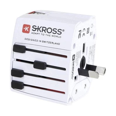 SKROSS MUV USB 2400mA, hálózati csatlakozó átalakító, beépített USB töltővel