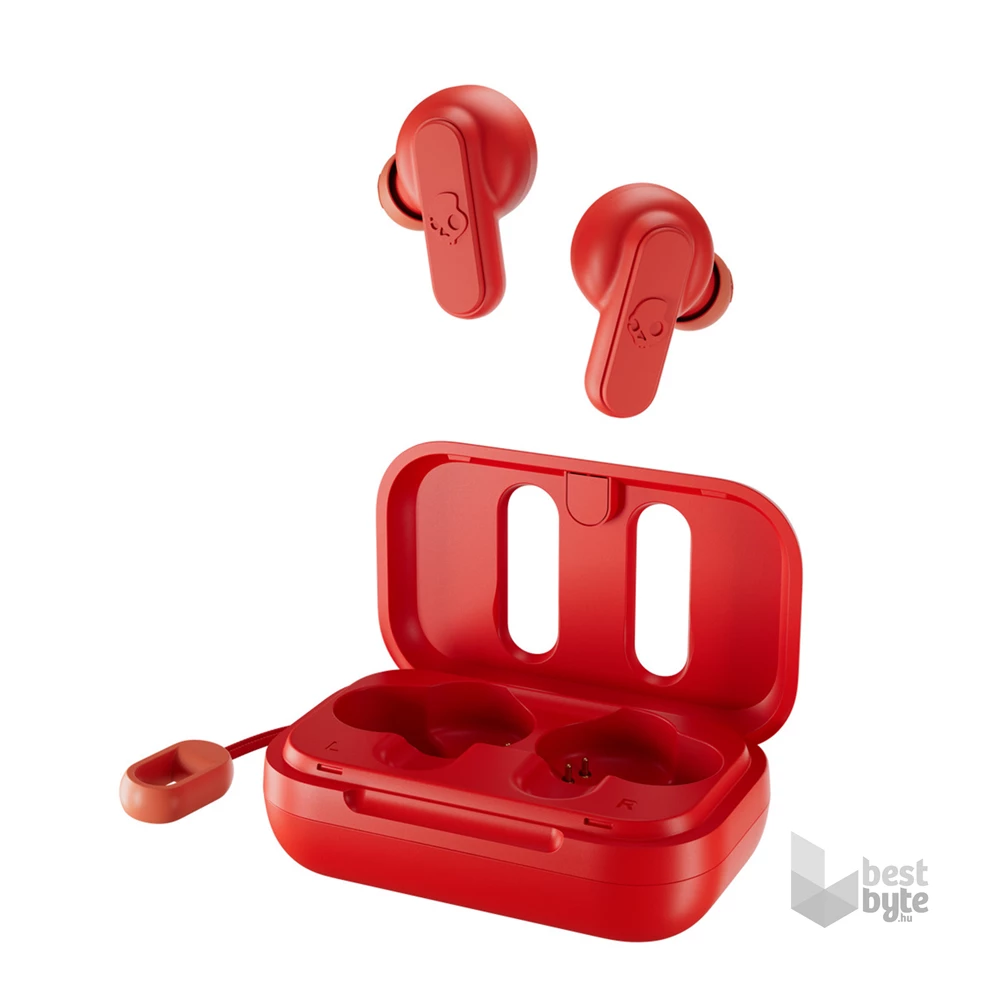 SkullCandy Dime True Wireless Bluetooth piros fülhallgató