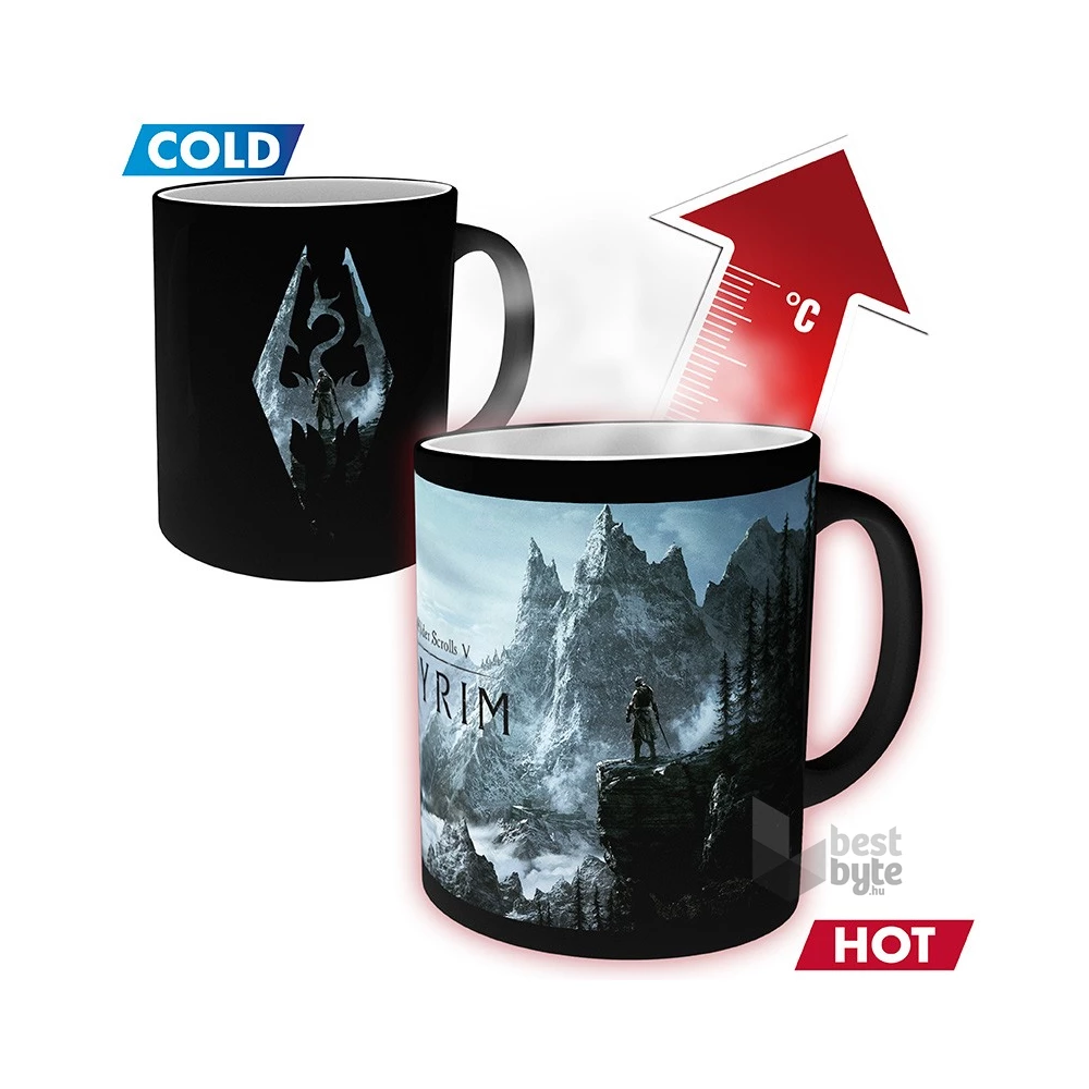 Skyrim "Dragon Symbol" 320ml hőre változó bögre