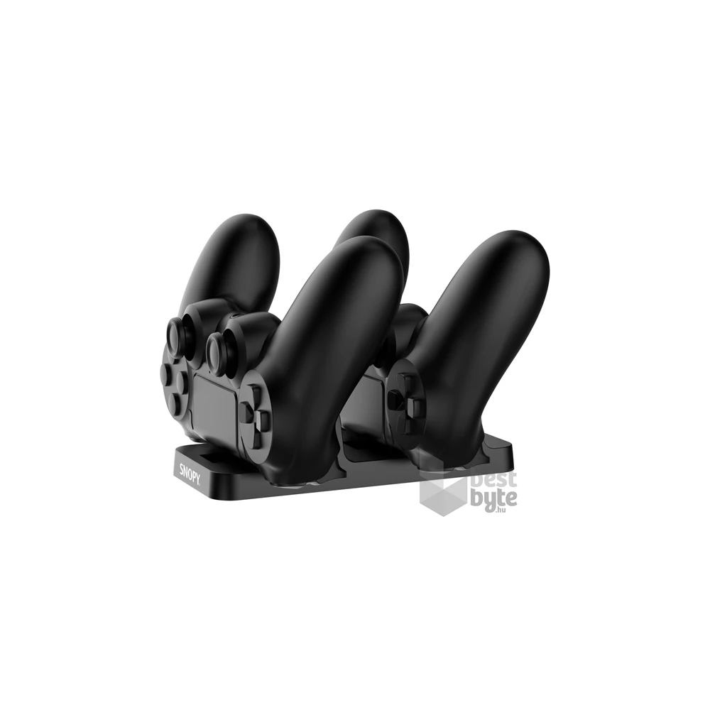 Snopy 37088 SG-PS4 fekete kontroller töltő