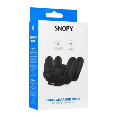 Snopy 37088 SG-PS4 fekete kontroller töltő