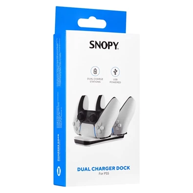 Snopy 37090 SG-PS5 PS5 Dual fehér kontroller töltőállomás