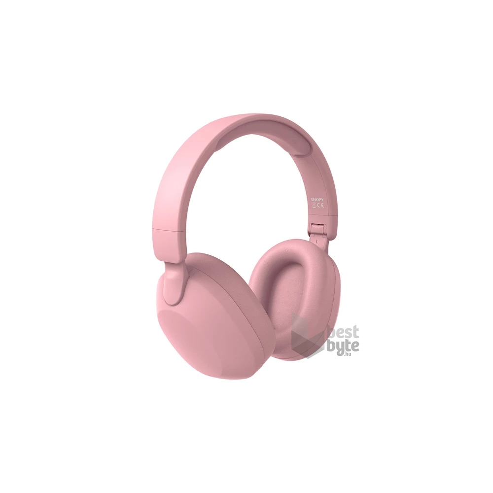 Snopy SN-BT37 Bluetooth/AUX/TF kártya vezeték nélküli rózsaszín fejhallgató