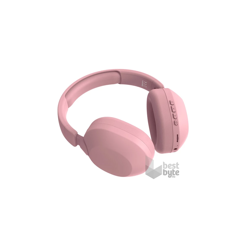 Snopy SN-BT37 Bluetooth/AUX/TF kártya vezeték nélküli rózsaszín fejhallgató