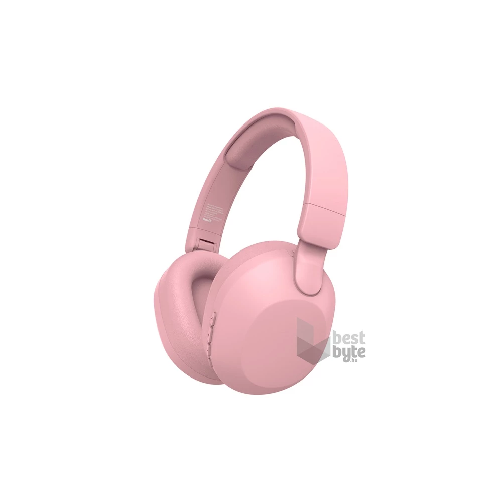 Snopy SN-BT37 Bluetooth/AUX/TF kártya vezeték nélküli rózsaszín fejhallgató