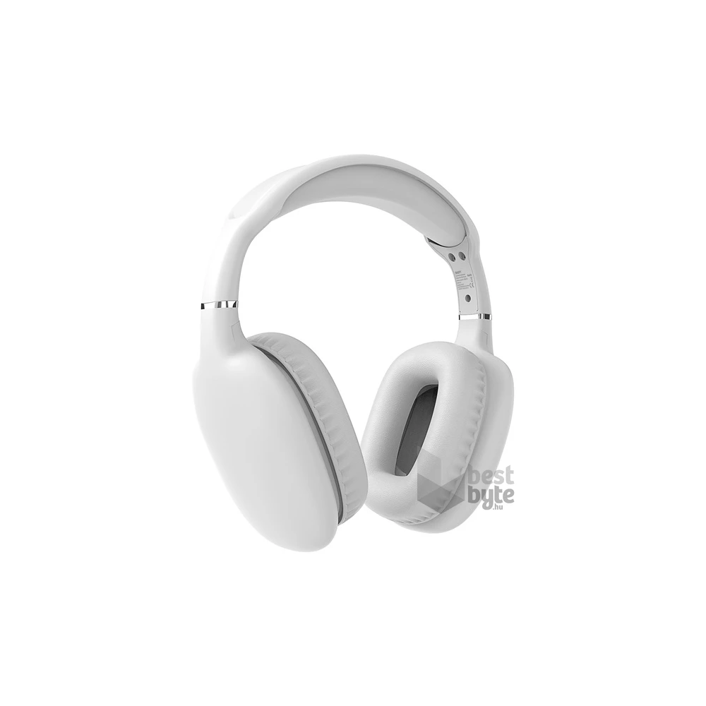 Snopy SN-BT43 Bluetooth/AUX vezeték nélküli fehér fejhallgató
