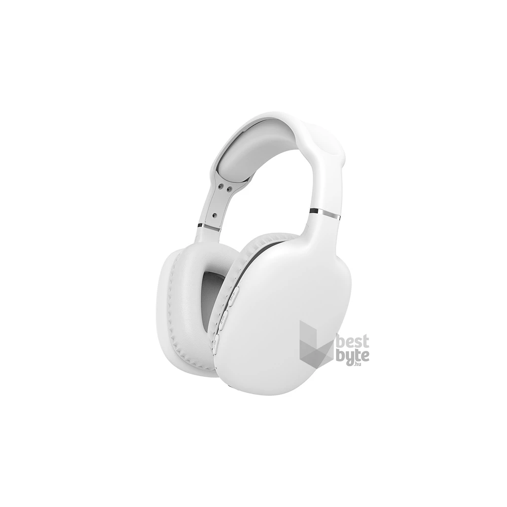 Snopy SN-BT43 Bluetooth/AUX vezeték nélküli fehér fejhallgató