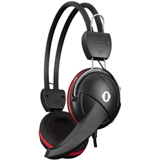Snopy SN-88A (mikrofon, 3.5mm jack, hangerőszabályzó, nagy-párnás, 1.8m kábel) fekete-piros headset