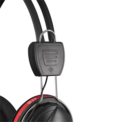 Snopy SN-88A (mikrofon, 3.5mm jack, hangerőszabályzó, nagy-párnás, 1.8m kábel) fekete-piros headset
