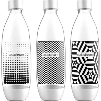 Sodastream Bottle Fuse 3x1l fekete-fehér szénsavasító flakon